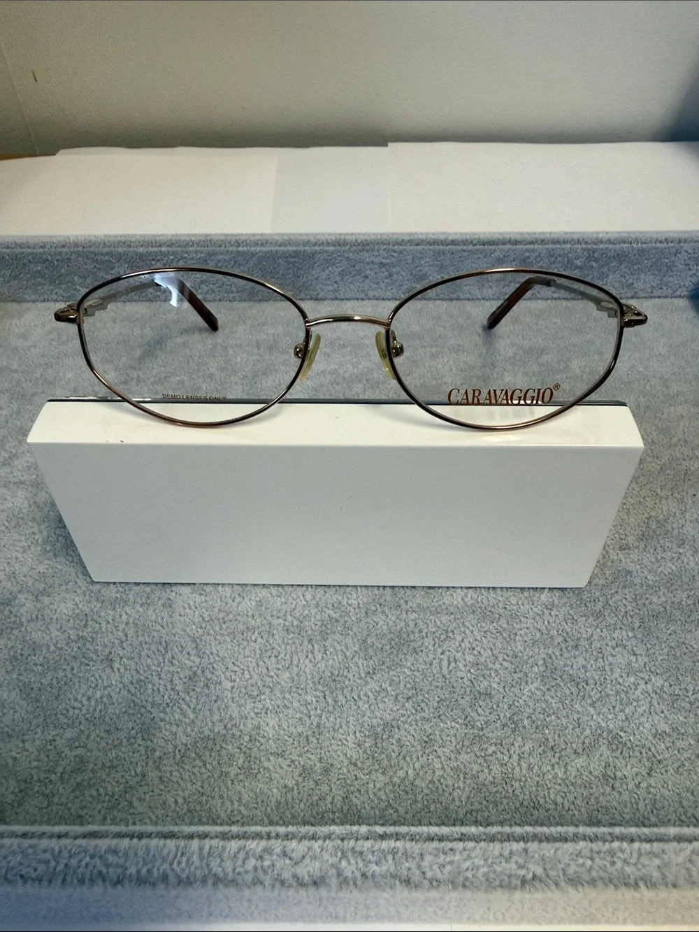 NWOT Caravaggio Lorre Oval Metal Eyeglasses in Brown/Bronze Eyesize 52